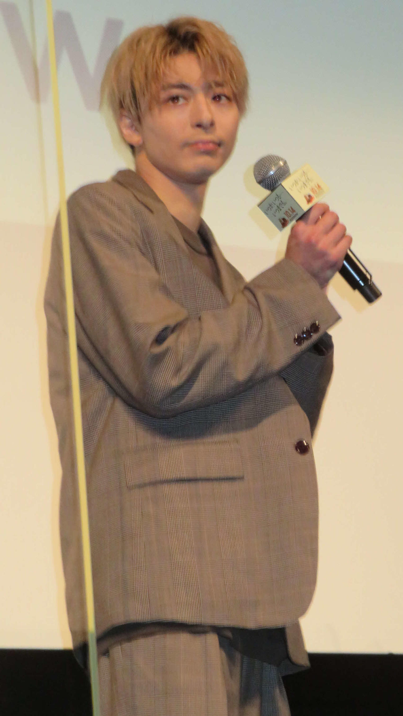 映画「いつか、いつも……いつまでも。」完成披露試写会に登壇した高杉真宙（撮影・村上幸将）