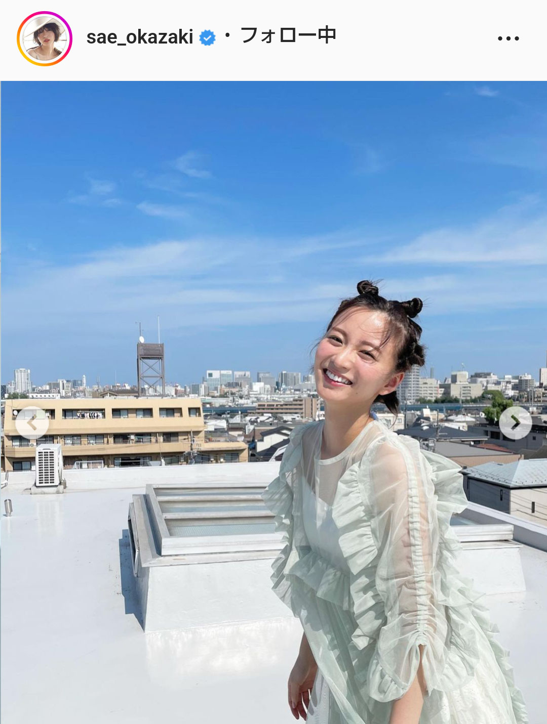 岡崎紗絵のインスタグラムより