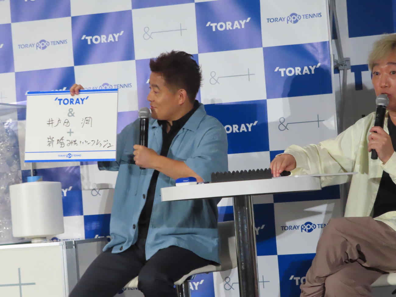 5日に19歳年下のモデルと再婚を発表したばかりの井戸田は、サステナブルを「新婚みたいにリフレッシュ」と表現