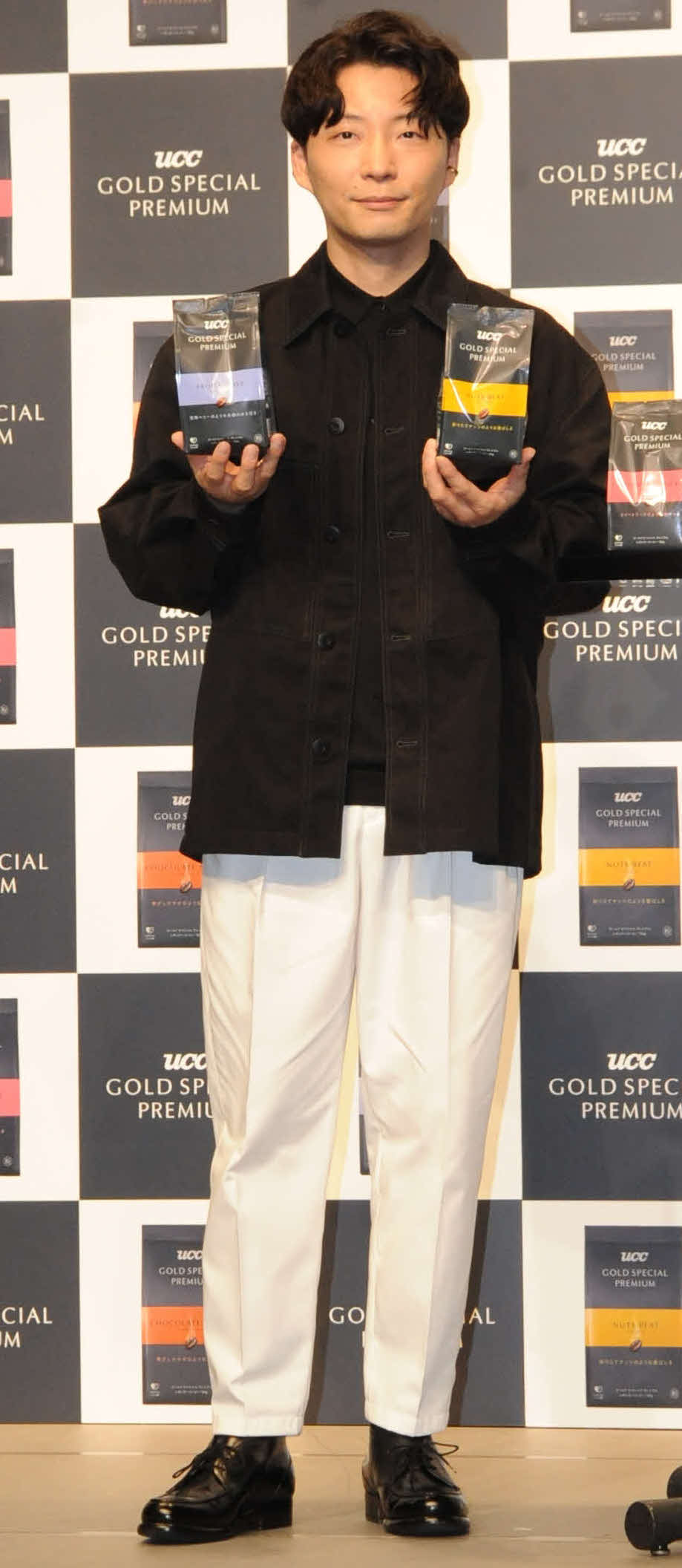 「UCC GOLD SPECIAL PREMIUM」新CM発表会に出席した星野源（撮影・松尾幸之介）