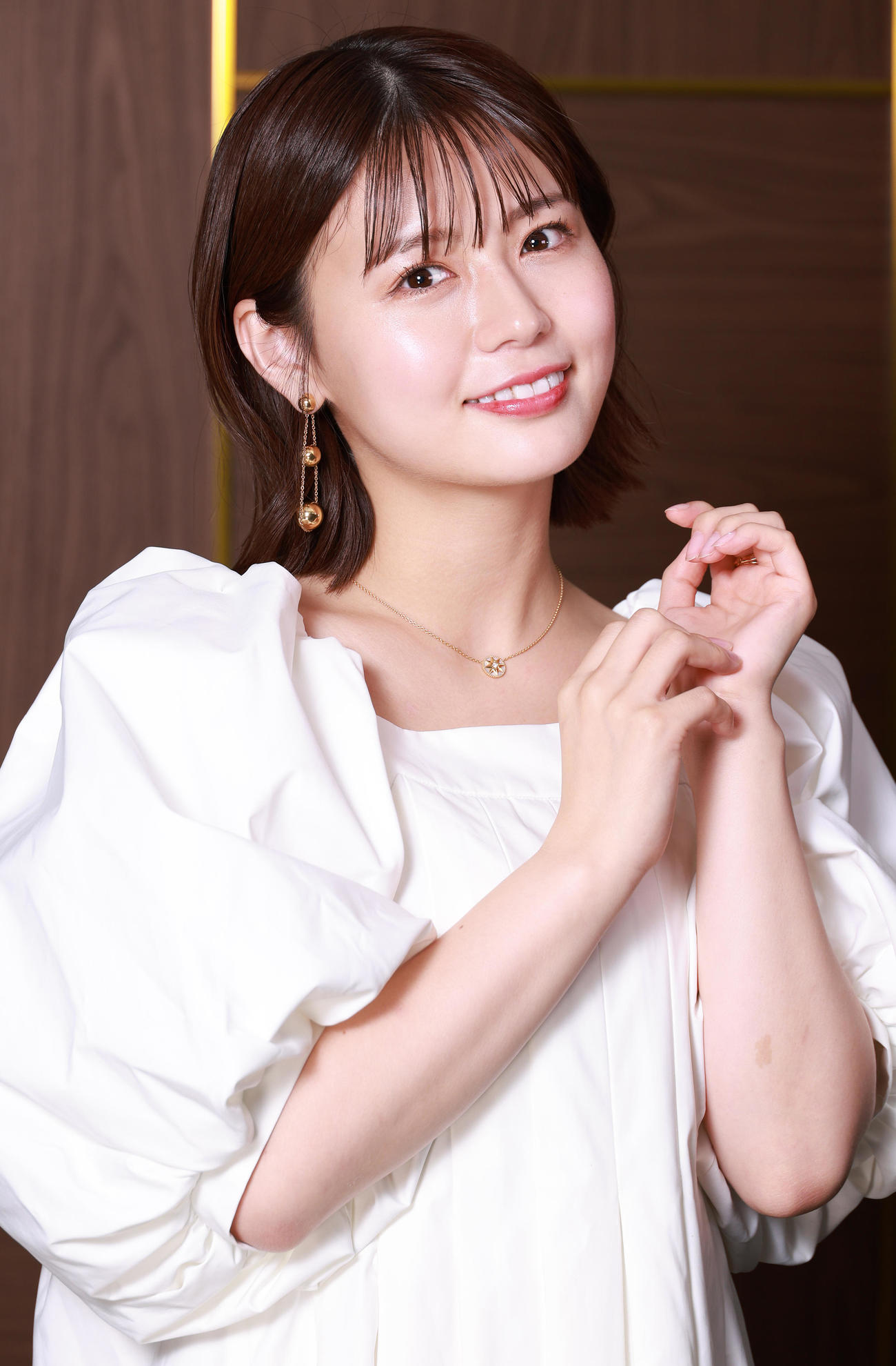 キャッチコピーは「ダイヤモンドレディー」と語る井口綾子（撮影・中島郁夫）