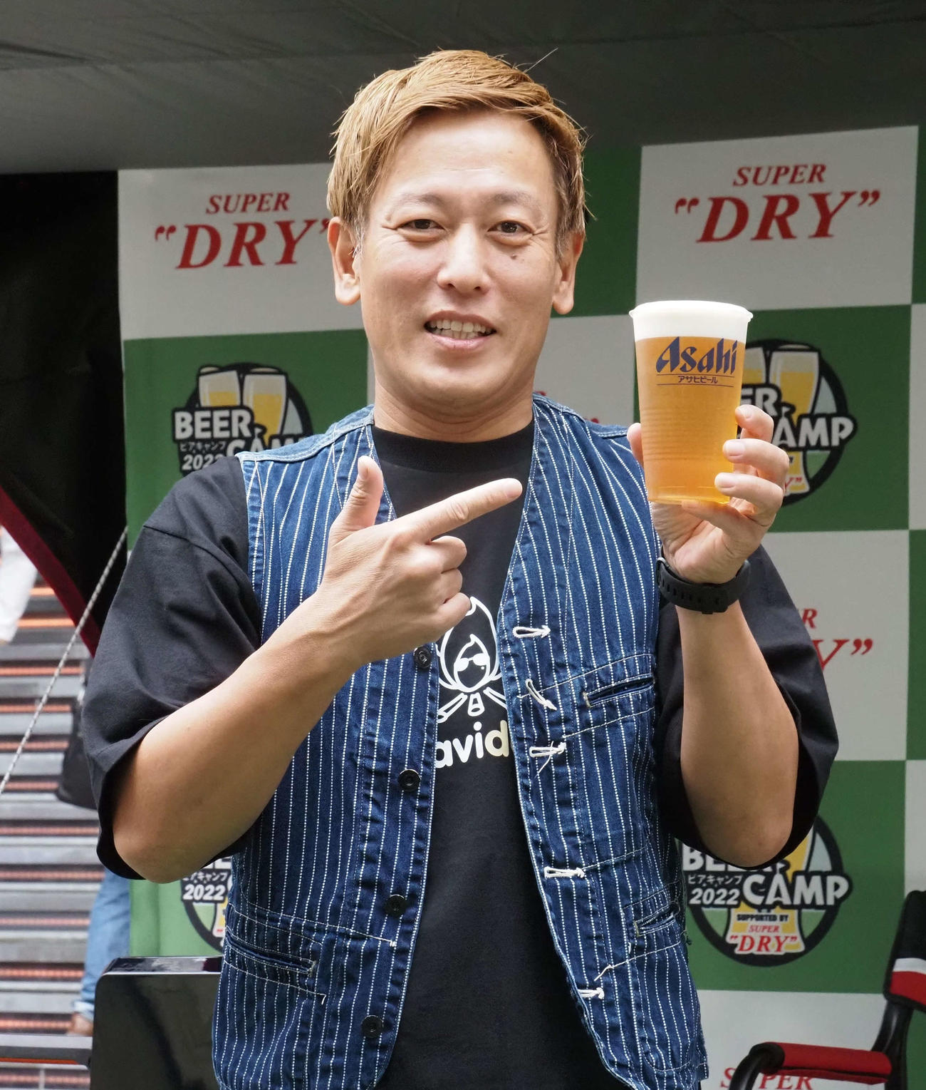 「BEER CAMP 2022」オープニングイベントに出席したじゅんいちダビッドソン（撮影・遠藤尚子）
