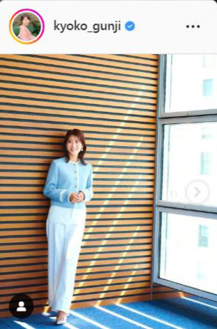 郡司恭子アナのインスタグラムより