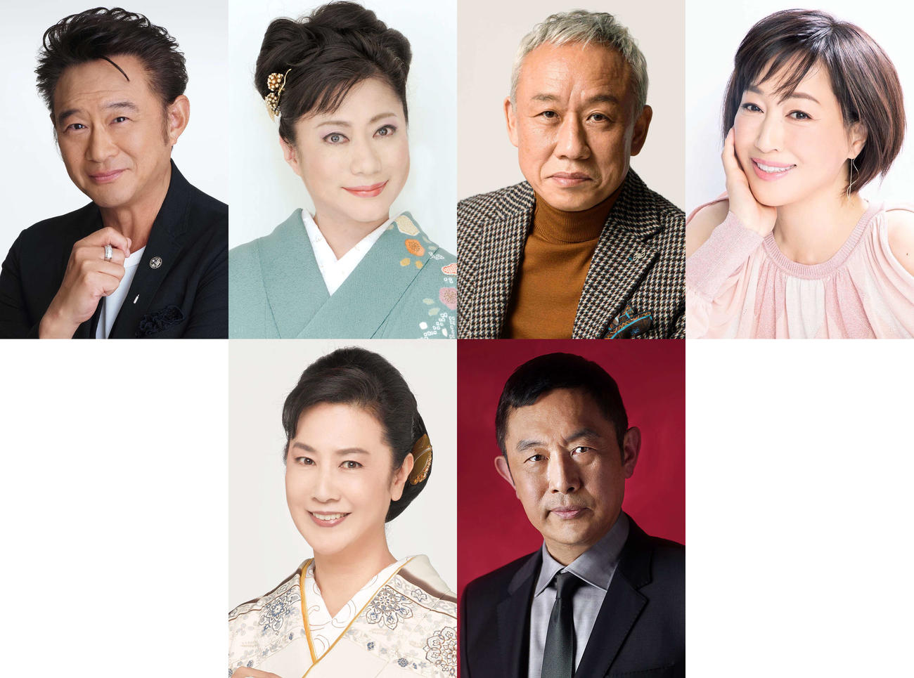 10月開始の秋元康氏企画・原作のテレビ東京系ドラマ「警視庁考察一課」に出演する、上段左から船越英一郎、山村紅葉、西村まさ彦、高島礼子、下段左から名取裕子、内藤剛志