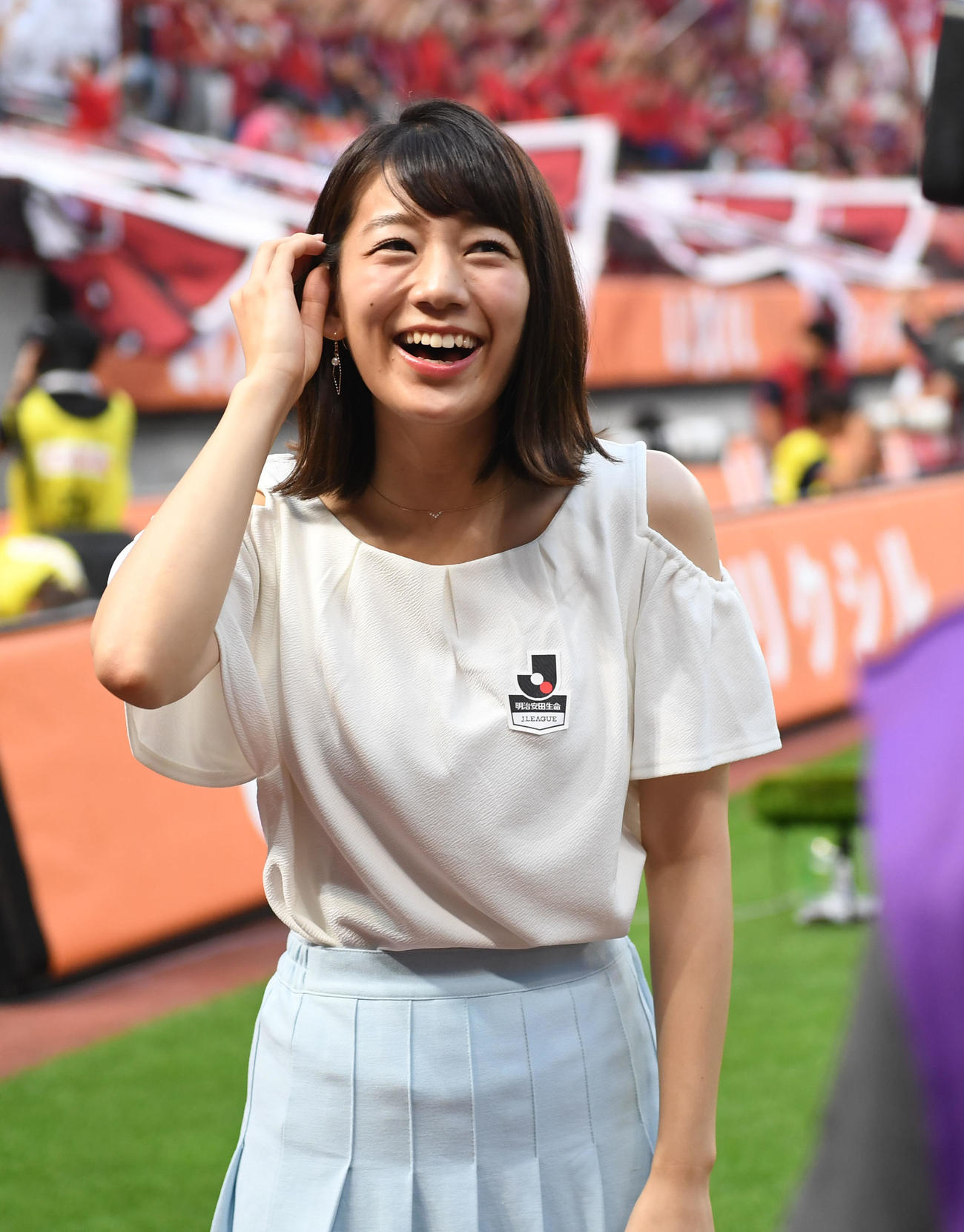 16年6月25日、鹿島対福岡　Jリーグ女子マネジャーの佐藤美希