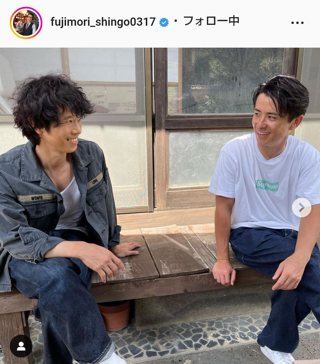 藤森慎吾のインスタグラムより