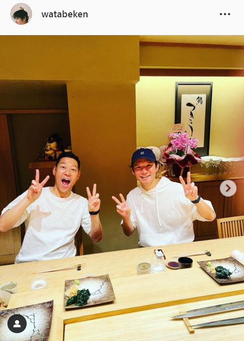 渡部建のインスタグラムより