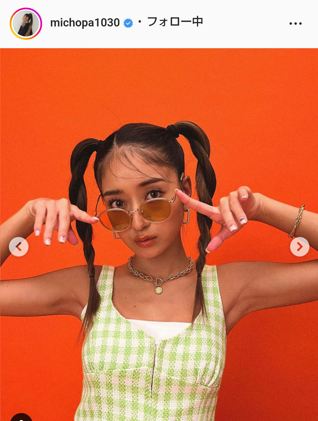 みちょぱこと池田美優のインスタグラムより