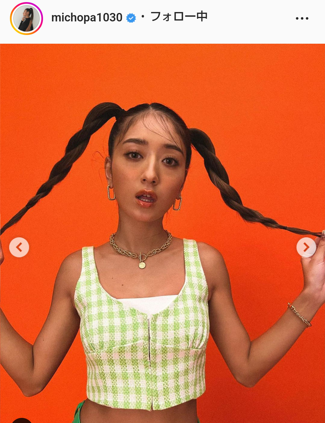 みちょぱこと池田美優のインスタグラムより