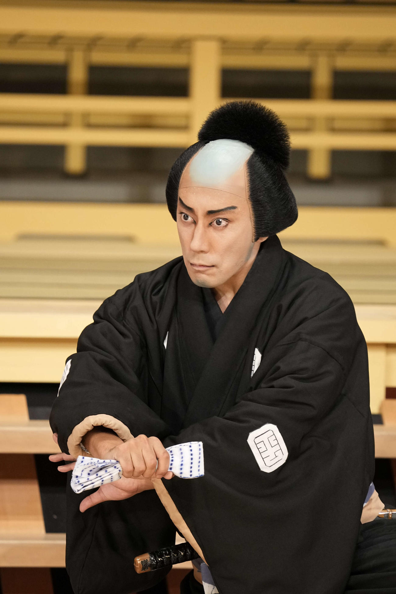 歌舞伎座9月公演「秀山祭九月大歌舞伎」の第三部「仮名手本忠臣蔵」祇園一力茶屋の場で「市川海老蔵」として最後の出演をした市川海老蔵（松竹提供）