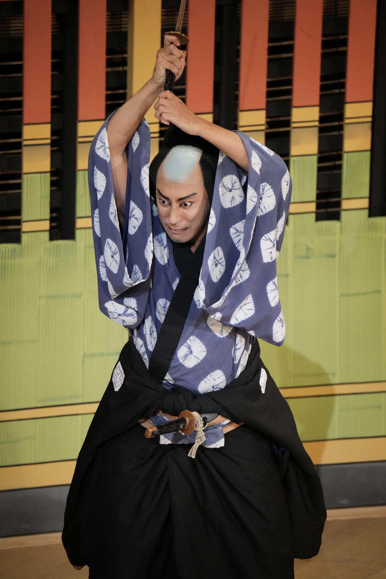 歌舞伎座9月公演「秀山祭九月大歌舞伎」の第三部「仮名手本忠臣蔵」祇園一力茶屋の場で「市川海老蔵」として最後の出演をした市川海老蔵（松竹提供）