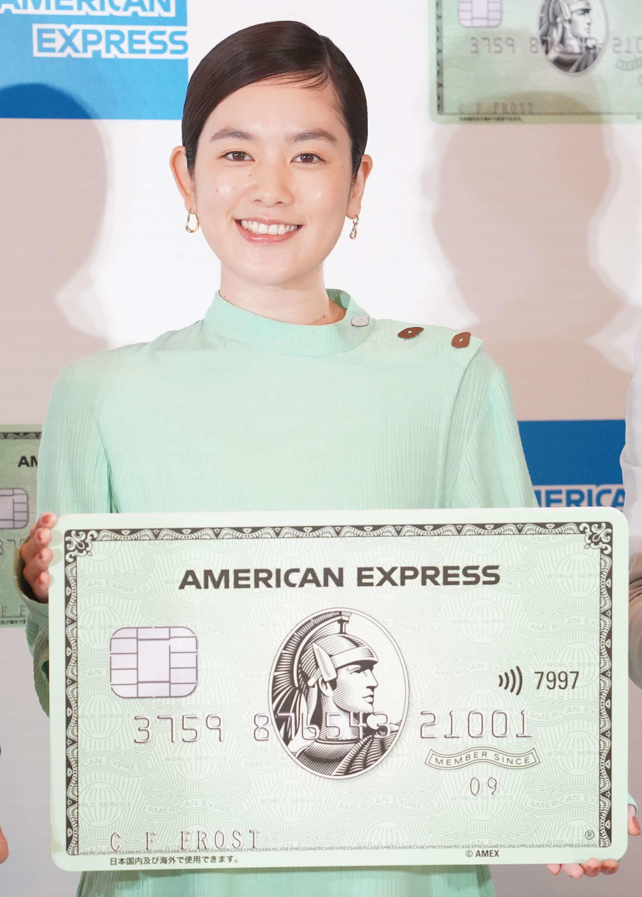 「アメリカン・エキスプレス記者発表会」に登壇した筧美和子（撮影・佐藤勝亮）