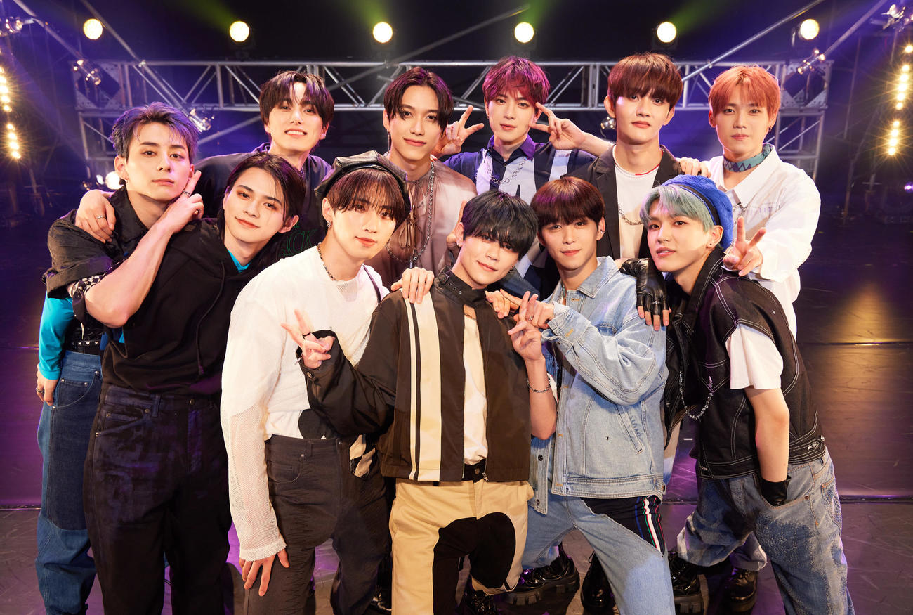 3枚目シングル「M」の発売記念イベント「『M』COMEBACK SHOW」を行ったINI（C）LAPONE ENTERTAINMENT