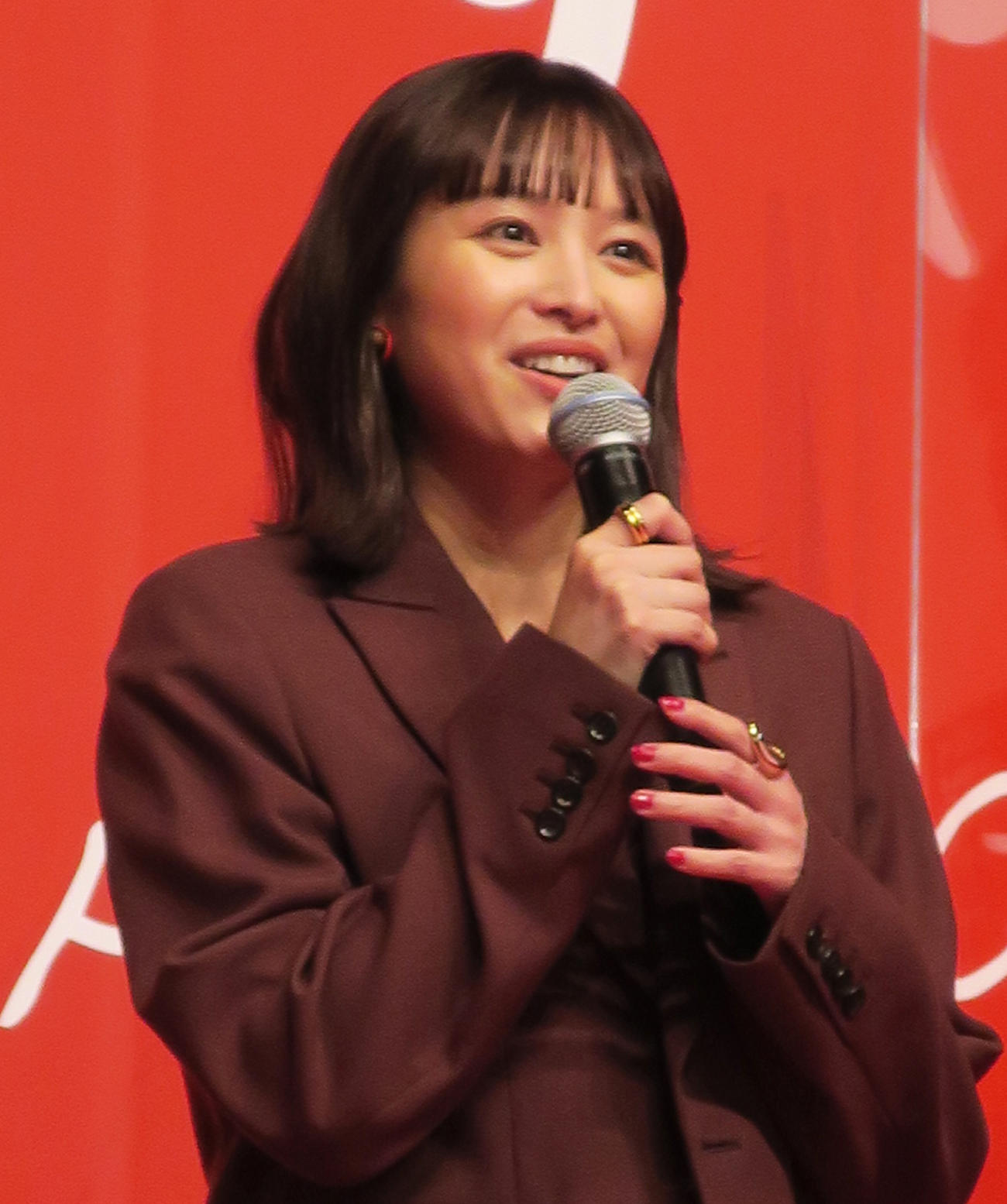 映画「耳をすませば」ジャパンプレミアイベントで見どころを語る清野菜名