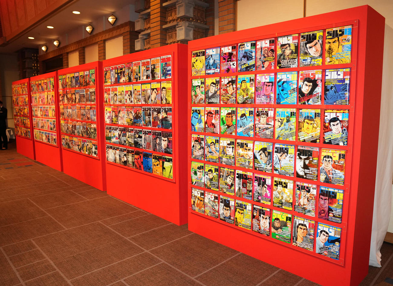 「劇画家さいとう・たかを　お別れの会」の展示物（撮影・鈴木みどり）