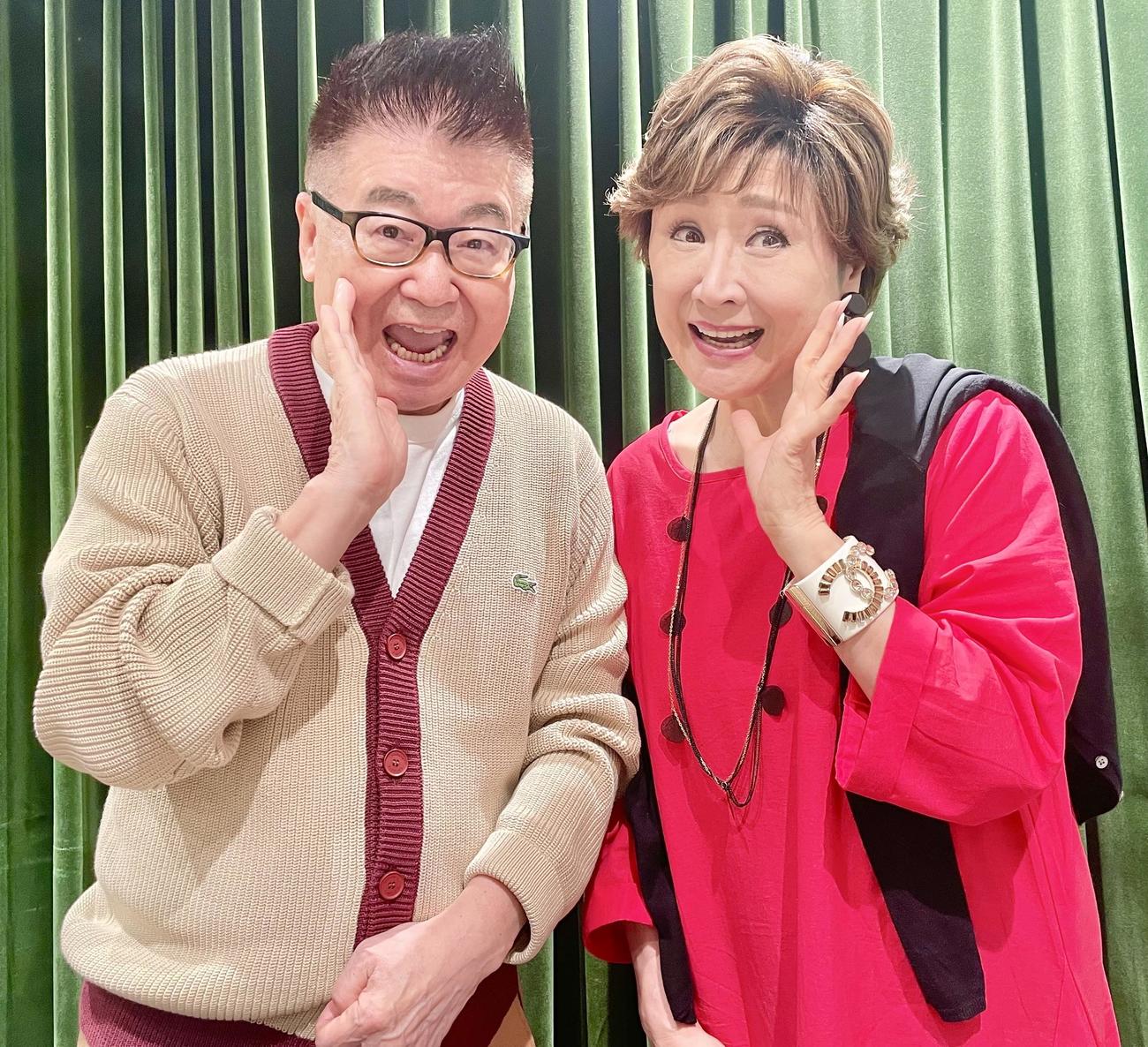 生島ヒロシ（左）と小林幸子