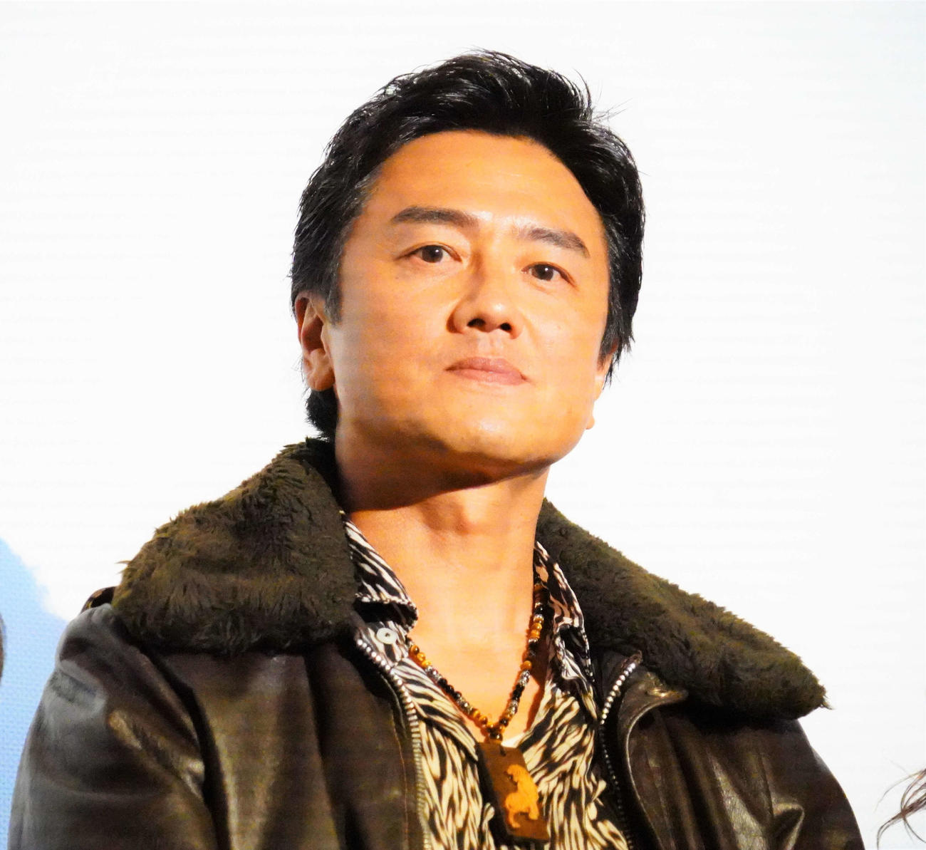映画「虎の流儀」の公開初日舞台あいさつに出席した原田龍二（撮影・佐藤成）