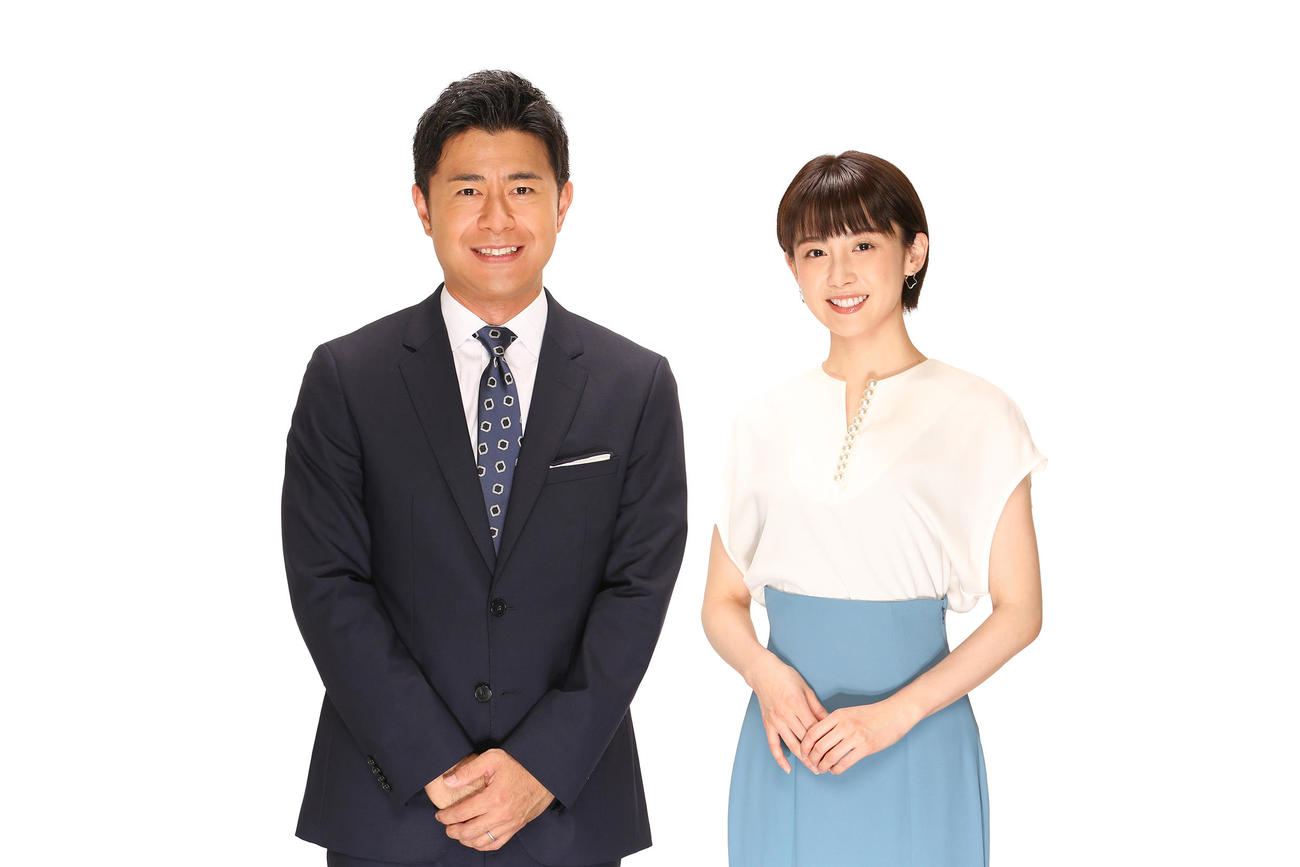 フジテレビ系報道番組「Live News　イット！」でコンビを組む榎並大二郎アナウンサー（左）と宮司愛海アナウンサーⓒフジテレビ