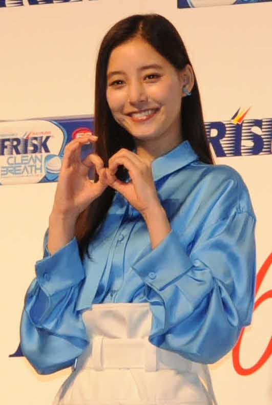「フリスク　クリーンブレス」新CM発表会に出席した新木優子（撮影・松尾幸之介）