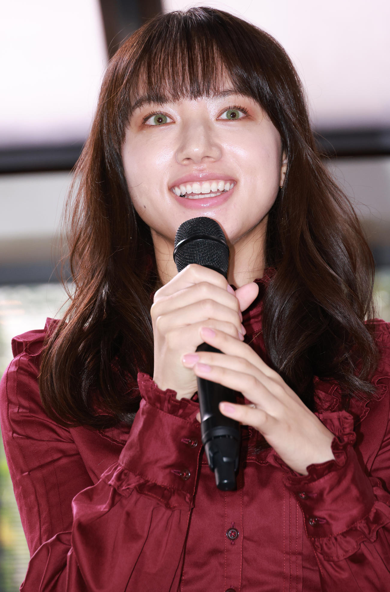 ドラマ「霊媒探偵・城塚翡翠」記者会見を行った清原果那（撮影・中島郁夫）