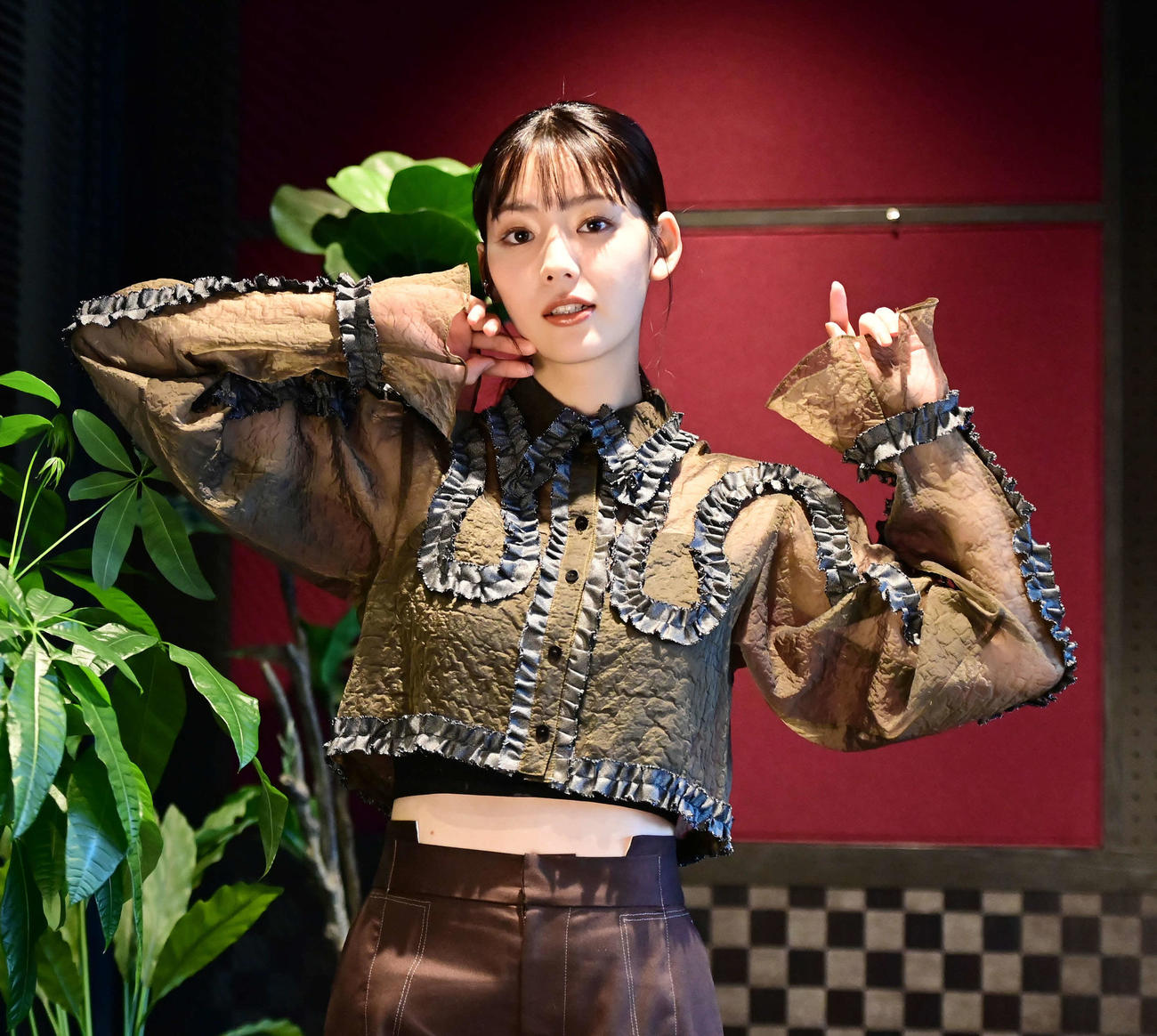 来年度前期のNHK連続テレビ小説「らんまん」にレギュラー出演が決まった中村里帆（撮影・小沢裕）