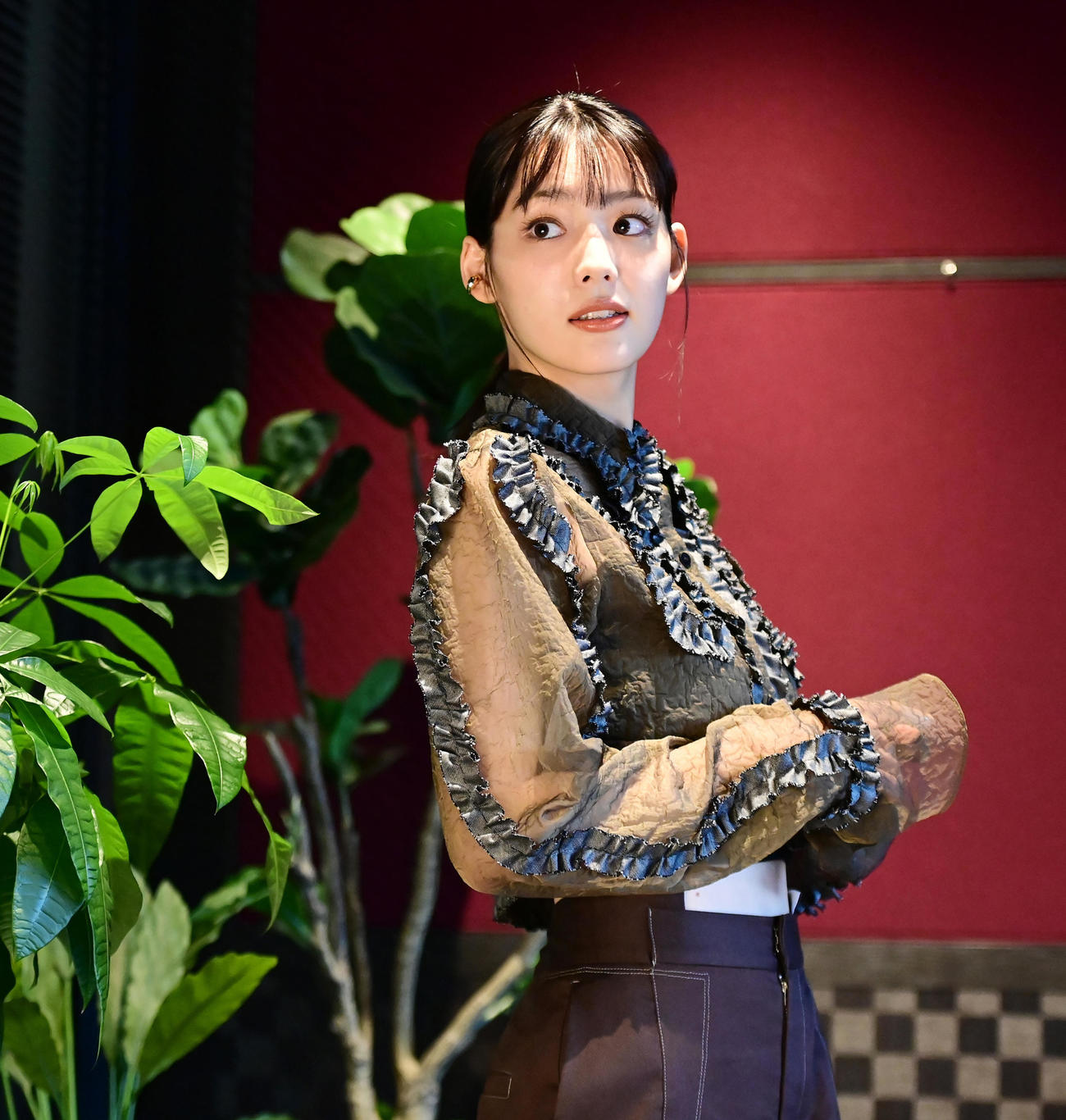 来年度前期のNHK連続テレビ小説「らんまん」にレギュラー出演が決まった中村里帆＝2022年10月4日　（撮影・小沢裕）