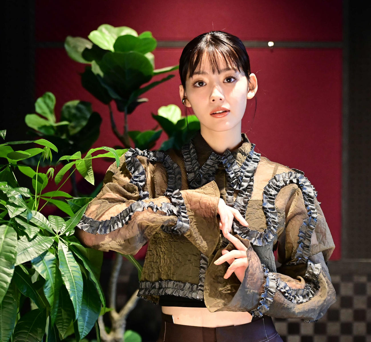 来年度前期のNHK連続テレビ小説「らんまん」にレギュラー出演が決まった中村里帆（撮影・小沢裕）