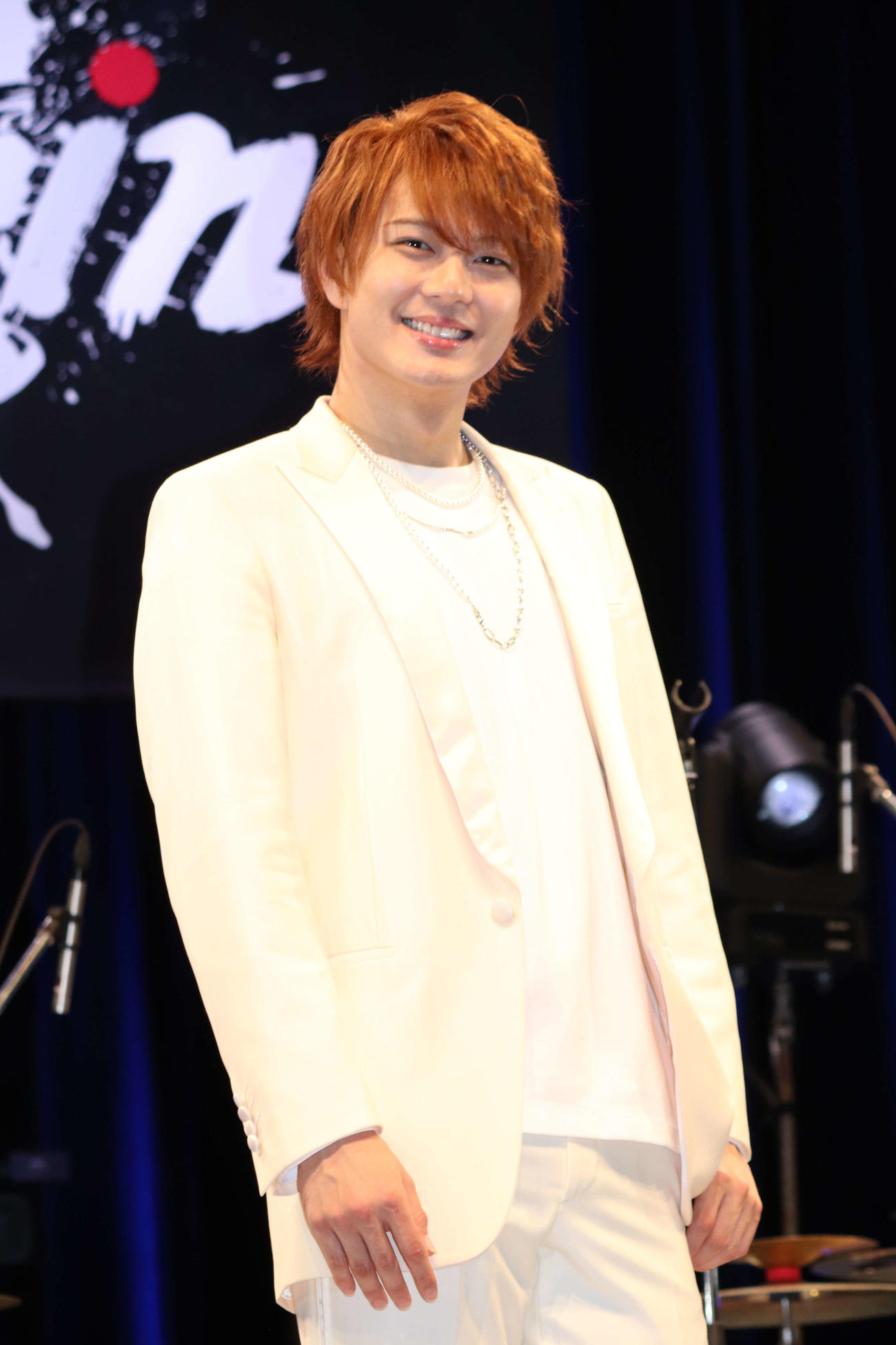 加藤大悟1stライブ「oriGin」を開催前に囲み取材に応じた加藤大悟（撮影・加藤理沙）
