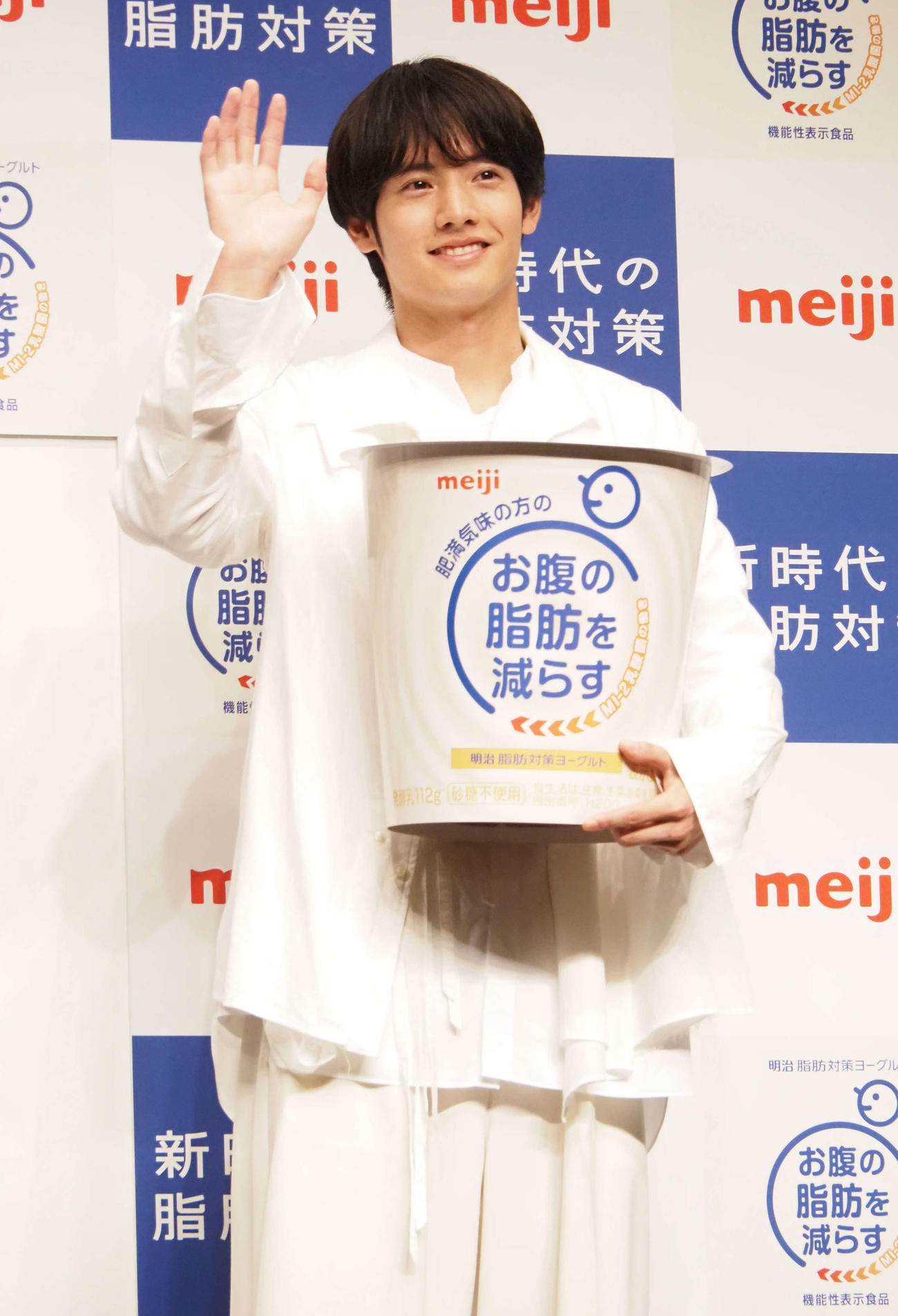 「明治脂肪対策ヨーグルト」発売記念＆新CM発表イベントに出席した赤楚衛二（撮影・遠藤尚子）