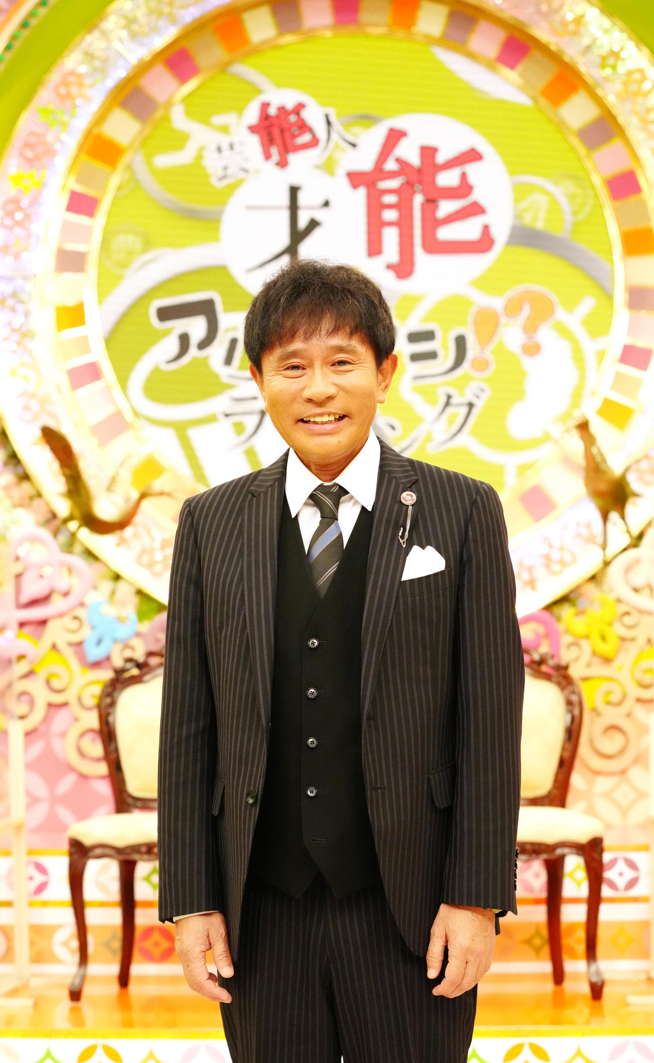 MBS／TBS系全国ネット「プレバト！！」放送開始10周年記念の取材会に臨み、笑顔を見せるMCの浜田雅功（撮影・江口和貴）