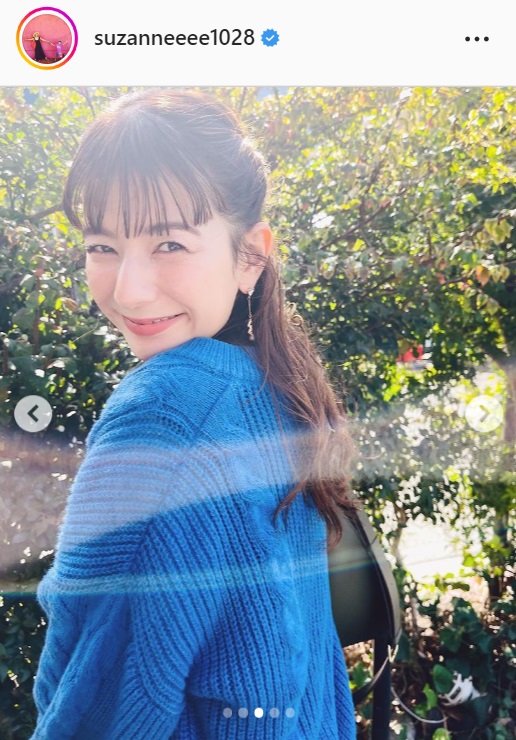 スザンヌのインスタグラムより