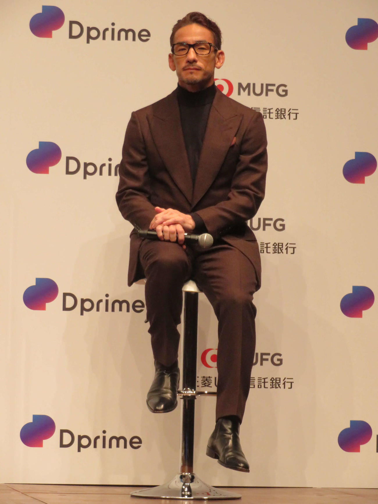 「Dprime Lab」新プロジェクト発表会に参加した中田英寿氏（撮影・村上幸将）