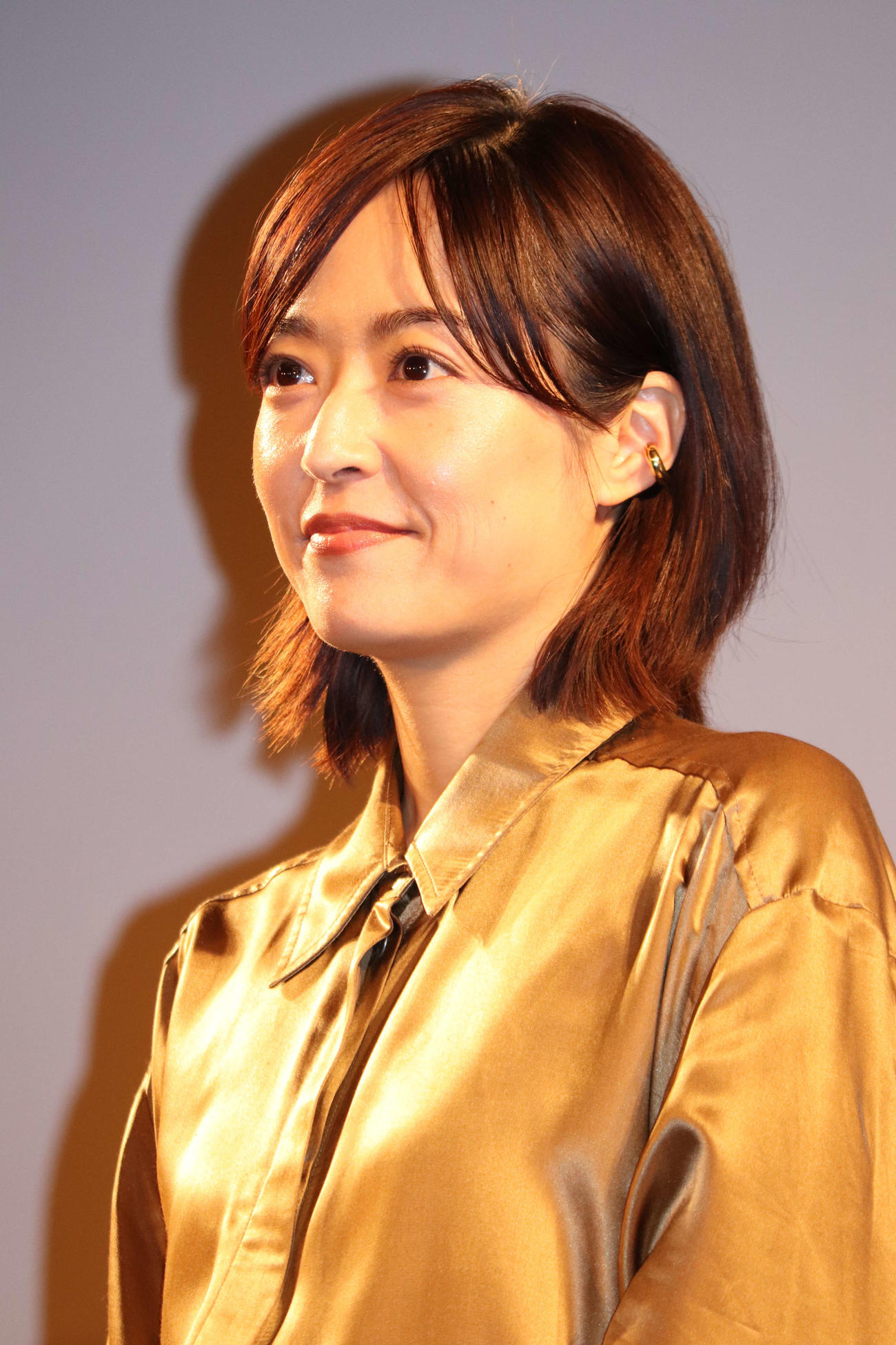 映画「わたしのお母さん」完成披露上映会に登壇した井上真央（撮影・加藤理沙）