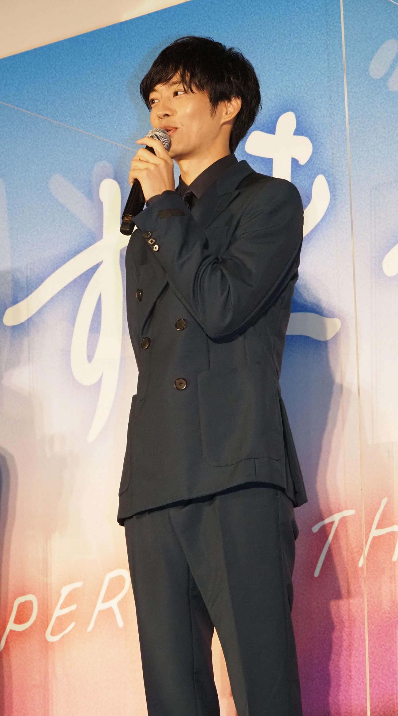 映画「耳をすませば」公開初日舞台あいさつに出席した松坂桃李（撮影・遠藤尚子）