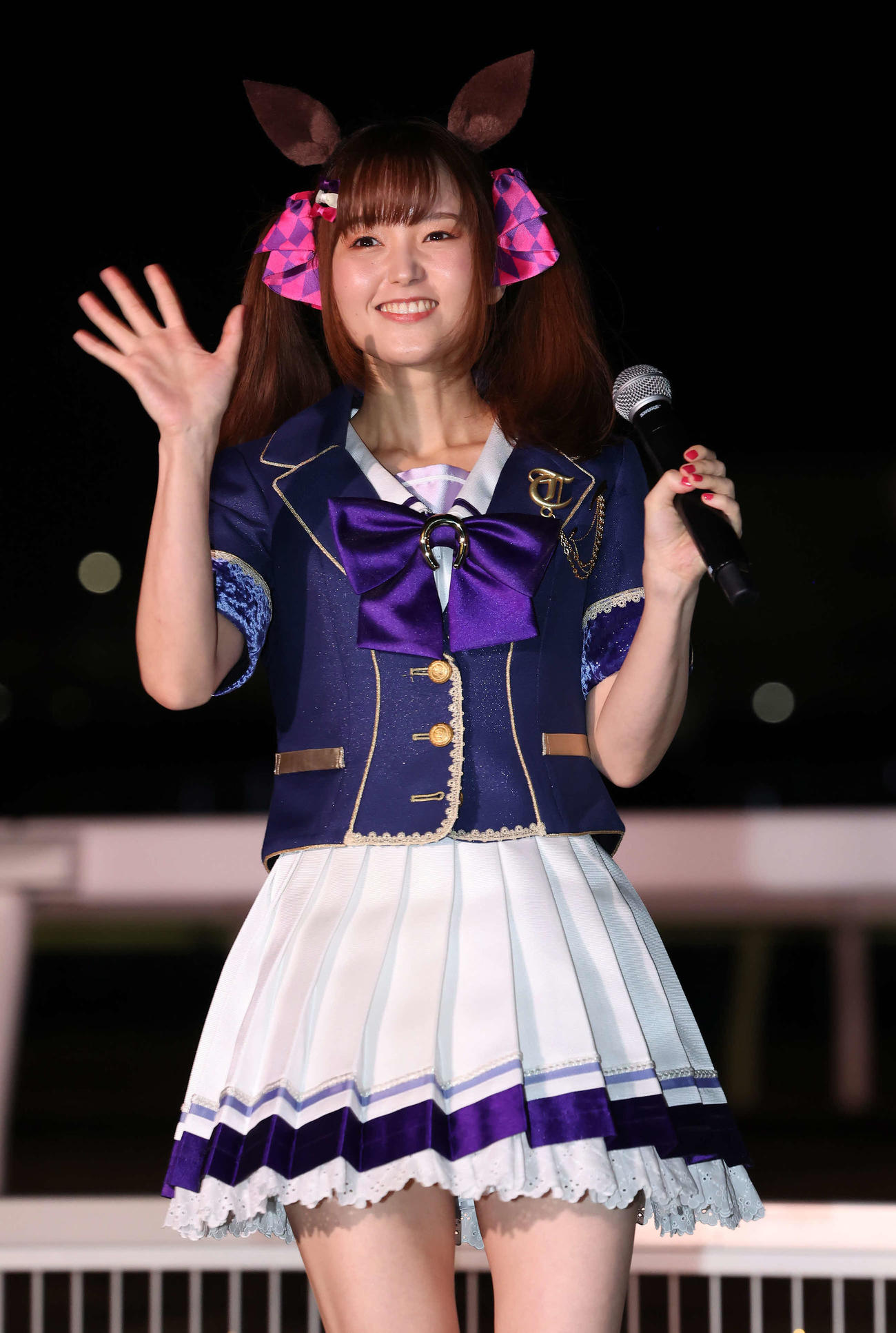 スマートファルコン役の大和田仁美（撮影・丹羽敏通）