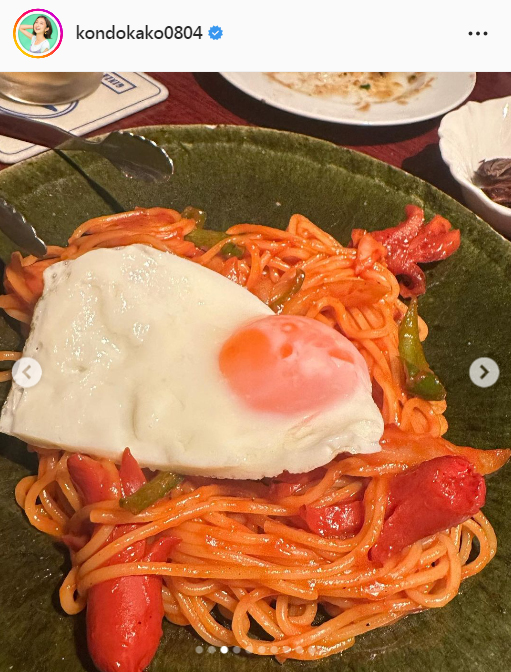近藤夏子アナのインスタグラムより
