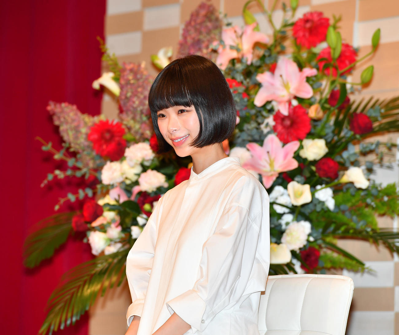 連続テレビ小説「ブギウギ」のヒロインに決まった趣里（撮影・清水貴仁）