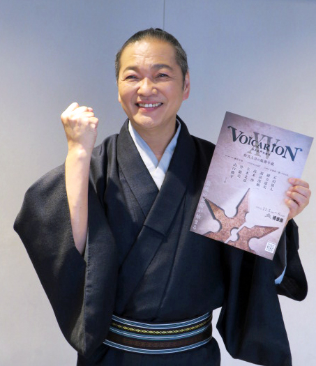 音楽朗読劇「ヴォイサリオン15　博多座声歌舞伎　拾弐人目の服部半蔵」取材会で意気込みを語る山口勝平