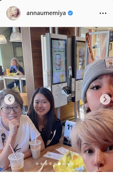 梅宮アンナのインスタグラムより