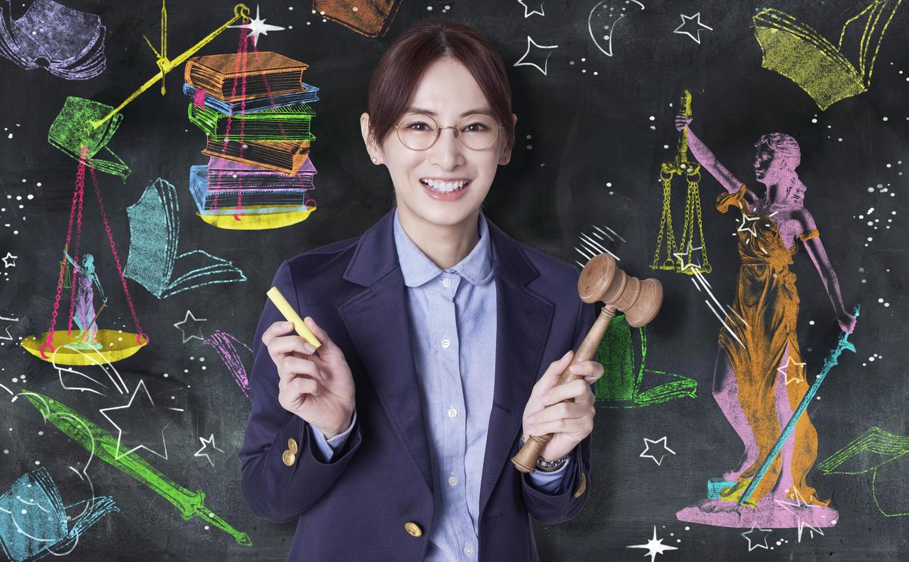 フジテレビ系連続ドラマ「女神の教室～リーガル青春白書～」で月9ドラマに初主演する北川景子（C）フジテレビ