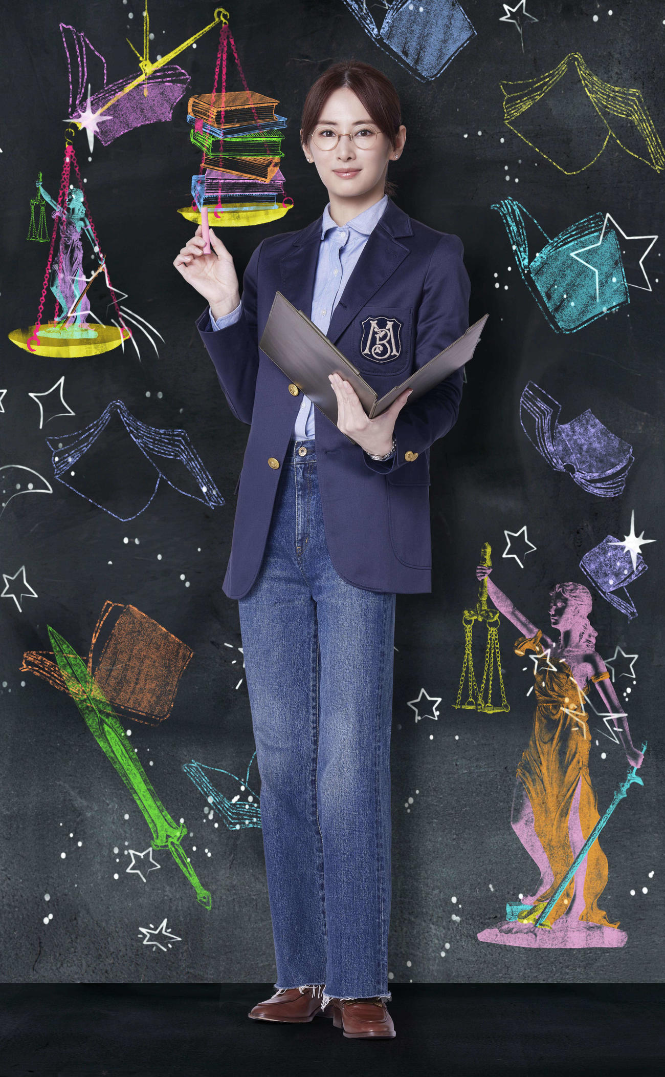 フジテレビ系連続ドラマ「女神の教室～リーガル青春白書～」で月9ドラマに初主演する北川景子（C）フジテレビ