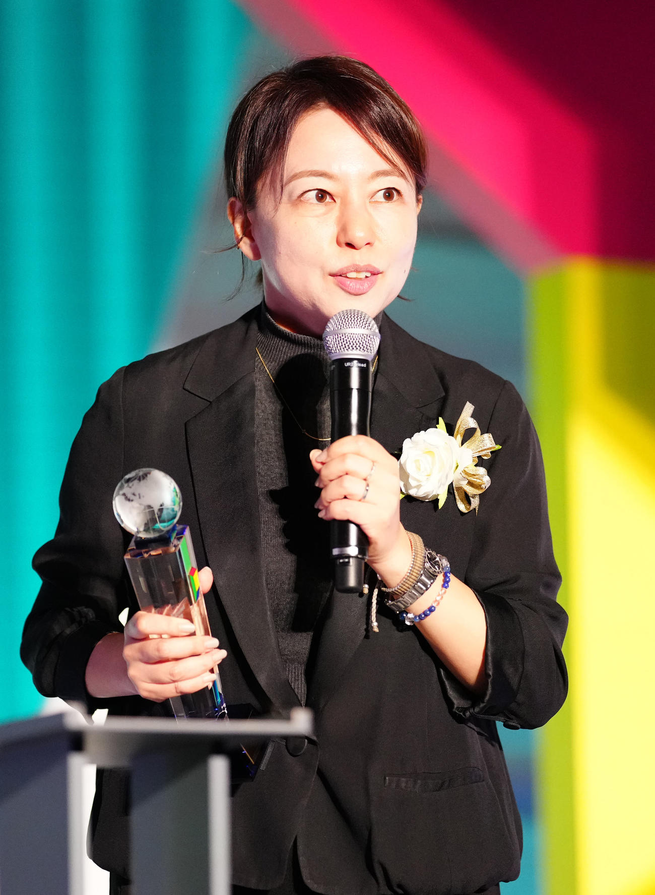 「東京ドラマアウォード2022」授賞式に臨む演出賞の塚原あゆ子さん（撮影・江口和貴）