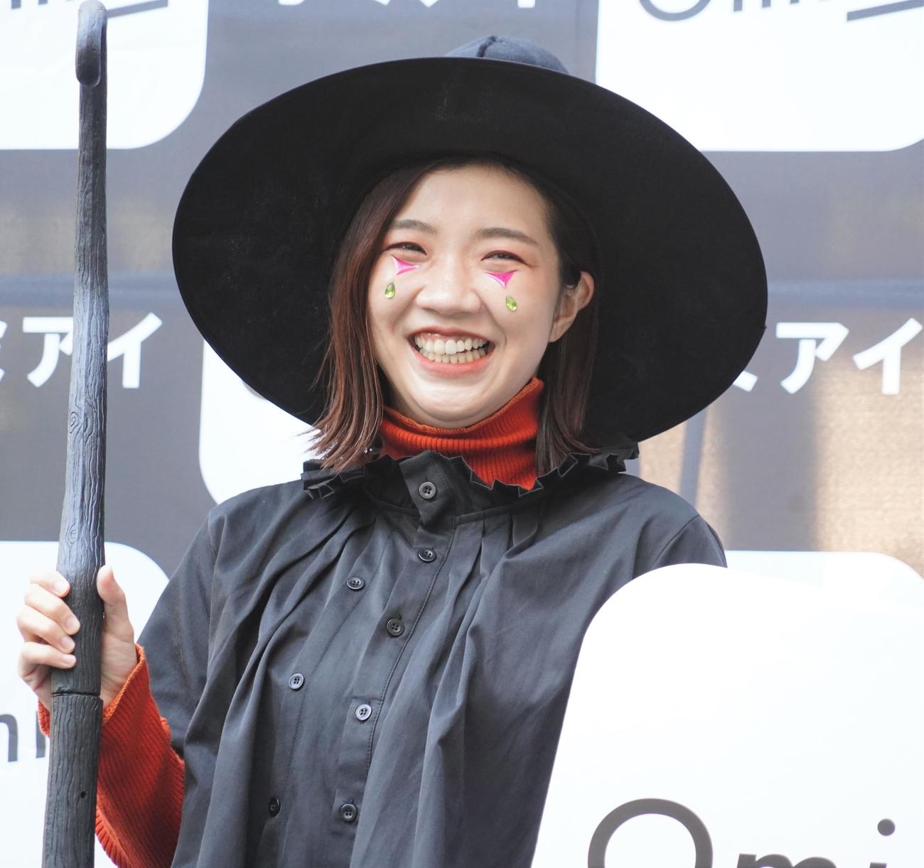 マッチングアプリのリアル体験イベントの取材会に出席したお笑いトリオ、3時のヒロイン福田麻貴（撮影・佐藤成）