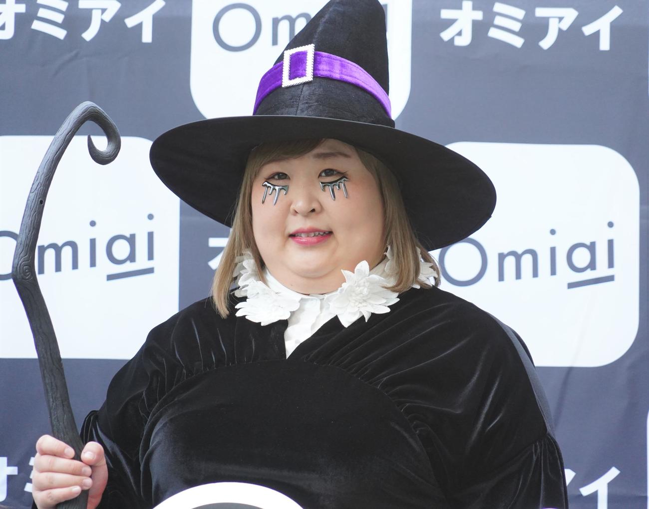 マッチングアプリのリアル体験イベントの取材会に出席したお笑いトリオ、3時のヒロインかなで（撮影・佐藤成）