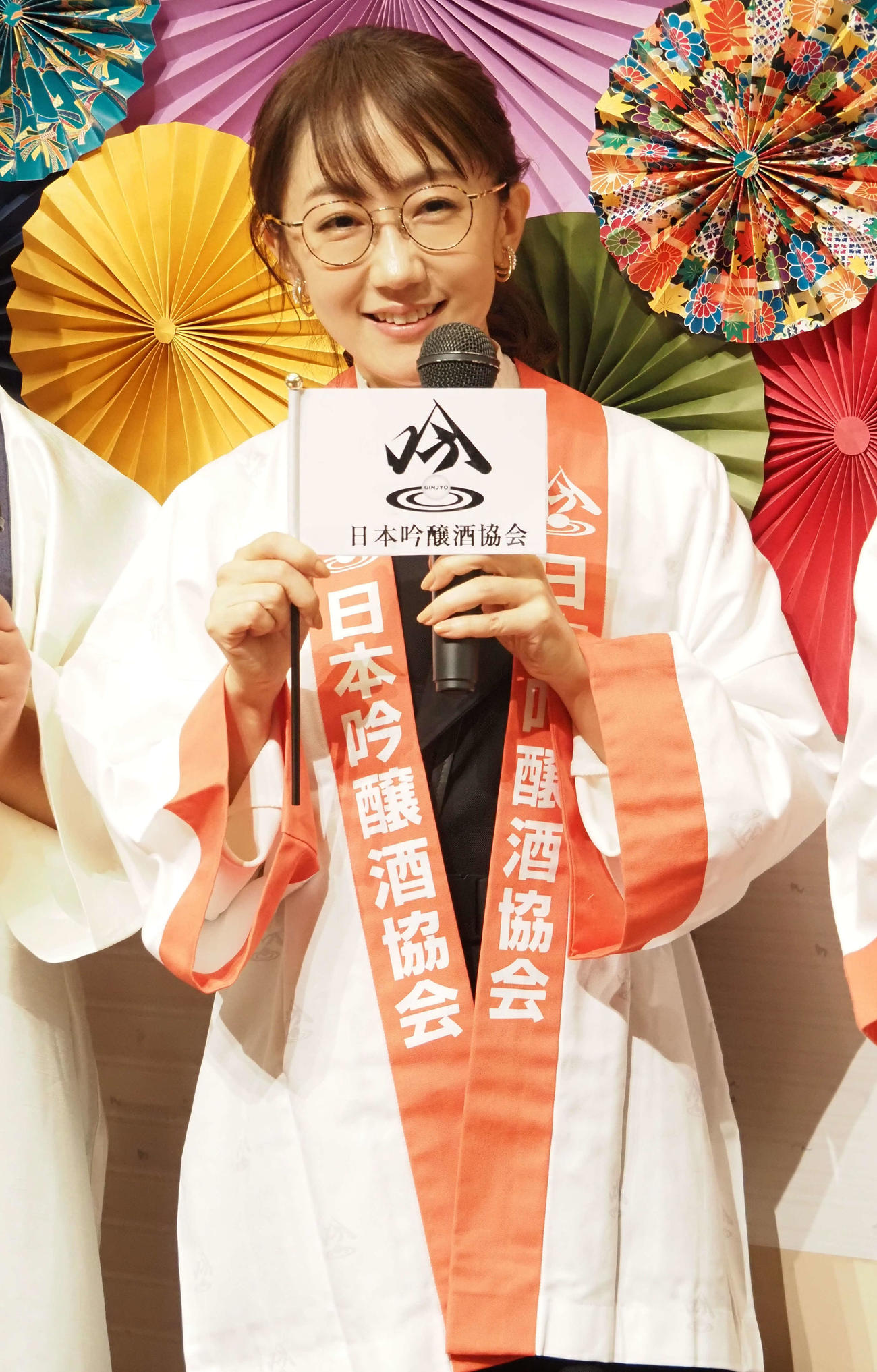 「enjoy吟醸酒フェア」のトークイベントに出席した唐橋ユミ（撮影・遠藤尚子）