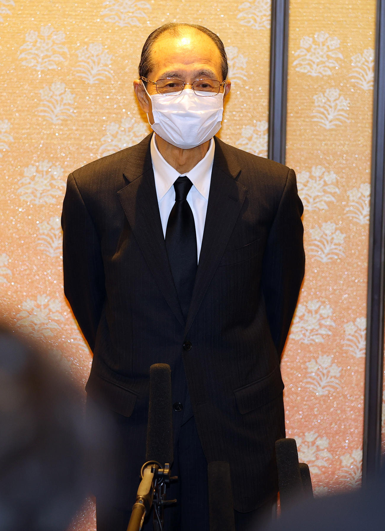 藤子不二雄Aさんのお別れの会に参列し思い出を語る王貞治氏（撮影・野上伸悟）