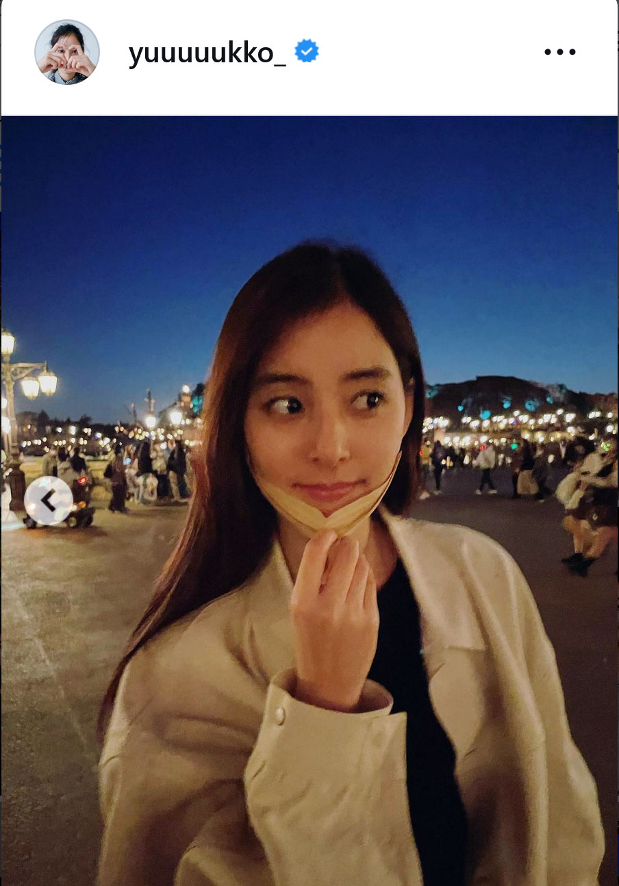 新木優子のインスタグラムより