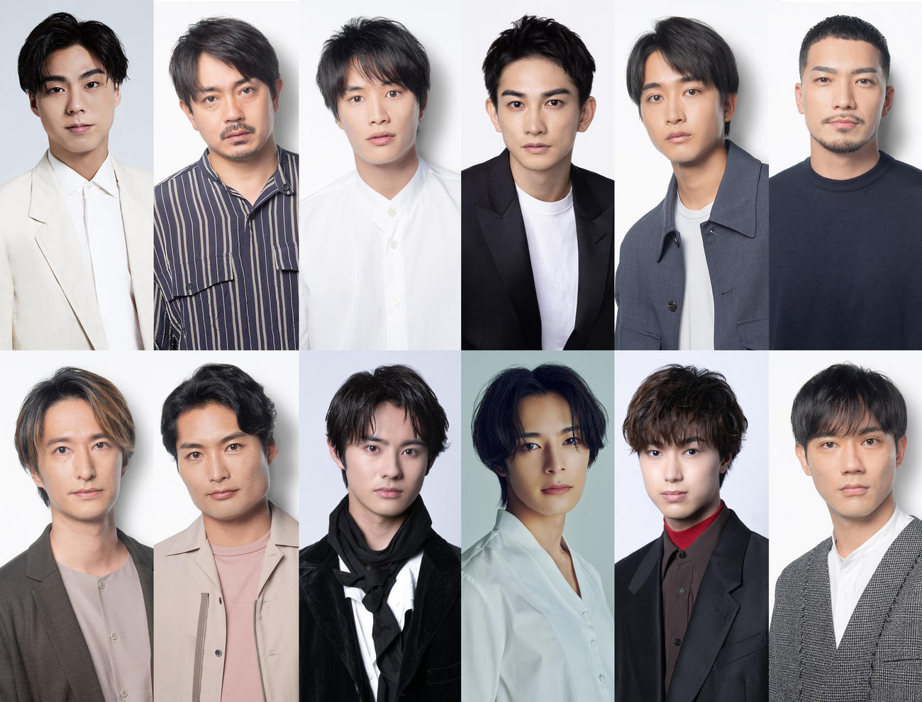 新たに12人体制になる劇団EXILE。左上から時計回りに小野塚勇人、青柳翔、鈴木伸之、町田啓太、佐藤寛太、SWAY、小澤雄太、櫻井佑樹、塩野瑛久、前田拳太郎、八木将康、秋山真太郎