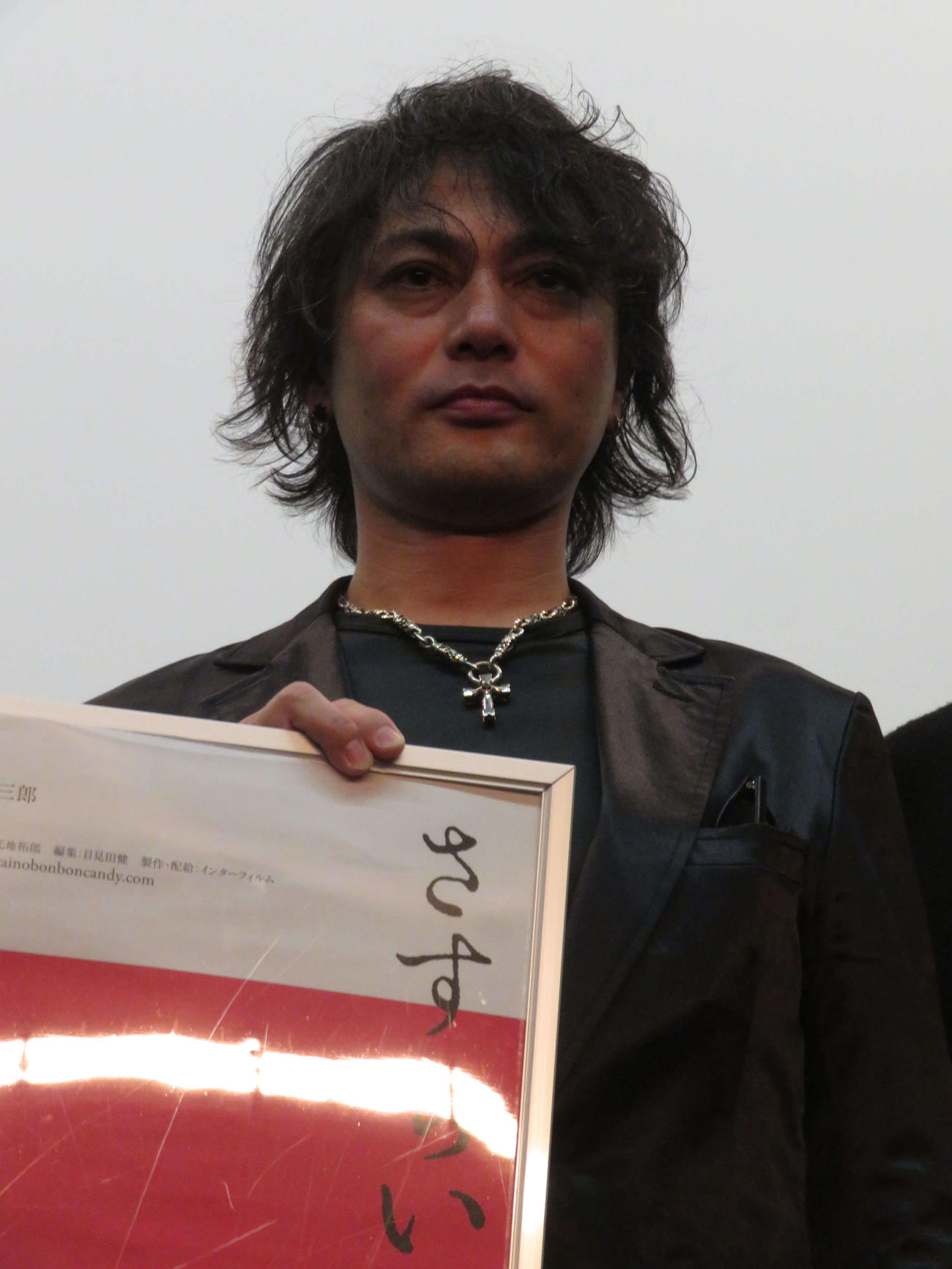 映画「さすらいのボンボンキャンディ」ヒット記念舞台あいさつに登壇した原田喧太（撮影・村上幸将）