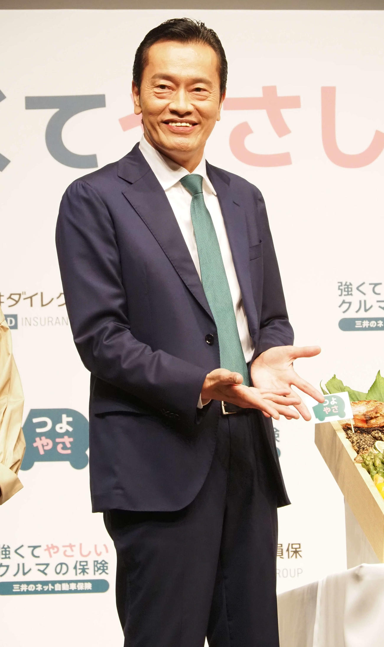 三井ダイレクト損保TVCM発表会に出席した遠藤憲一（撮影・遠藤尚子）